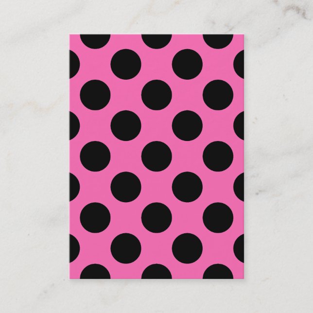 Carte De Visite Points roses chauds (Devant)