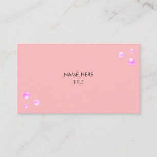 Carte De Visite Points roses élégants sur fond rose