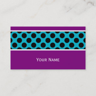 Carte De Visite Points sans couture motif noir + votre dos