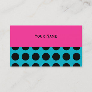Carte De Visite Points sans couture motif noir + votre dos