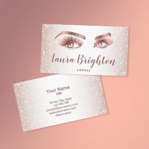 Carte De Visite Poireaux & Brosses maquillage Artiste Rose Parties