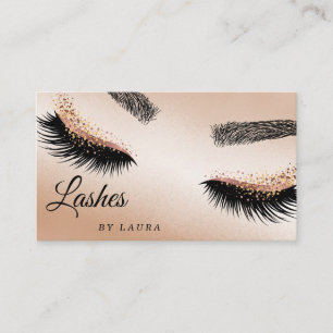 Carte De Visite Poireaux maquillage Artiste Rose Gold Mascara Brow