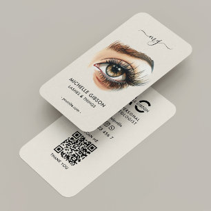 Carte De Visite Poireaux minimaux Artiste maquillage technique Tan