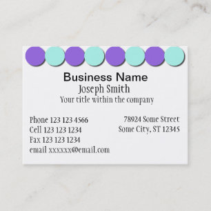 Carte de visite Pois Aqua & Blue