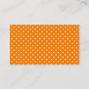 Carte De Visite Pois orange et blanc
