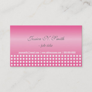 Carte De Visite pois rose design et moderne
