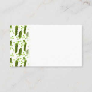 Carte De Visite Pois verts Plante Feuilles Rond Légumes Aliments