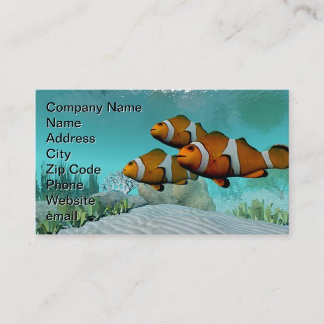 Carte De Visite Poisson clown (Devant)