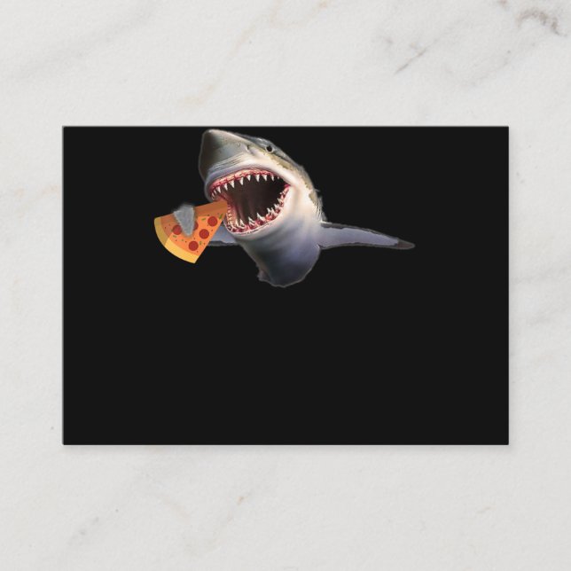 Carte De Visite Poisson de requin Pizza Amateurs de requins Dons a (Devant)