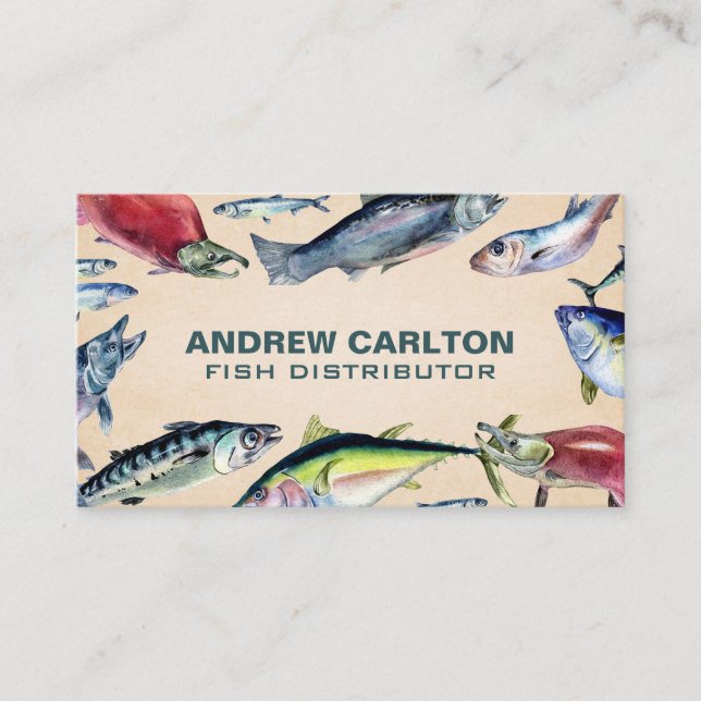 Carte De Visite Poisson de Variété | Pêche  (Devant)