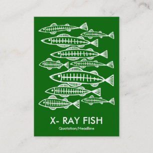 Carte De Visite POISSON RAYONS X - Vert Herbe Profond