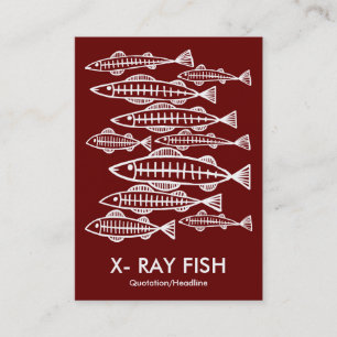Carte De Visite POISSON X-RAY - Rouge profond
