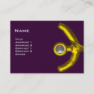 Carte De Visite POISSONS ABSTRAIT, Perle violet jaune rose gris
