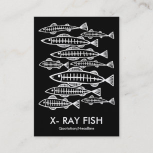 Carte De Visite POISSONS de RAYON X - noir (platine)
