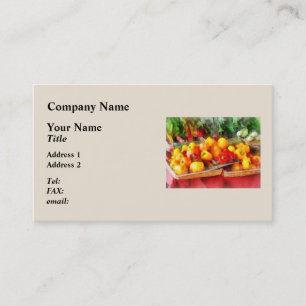 Carte De Visite Poivrons au marché des agriculteurs