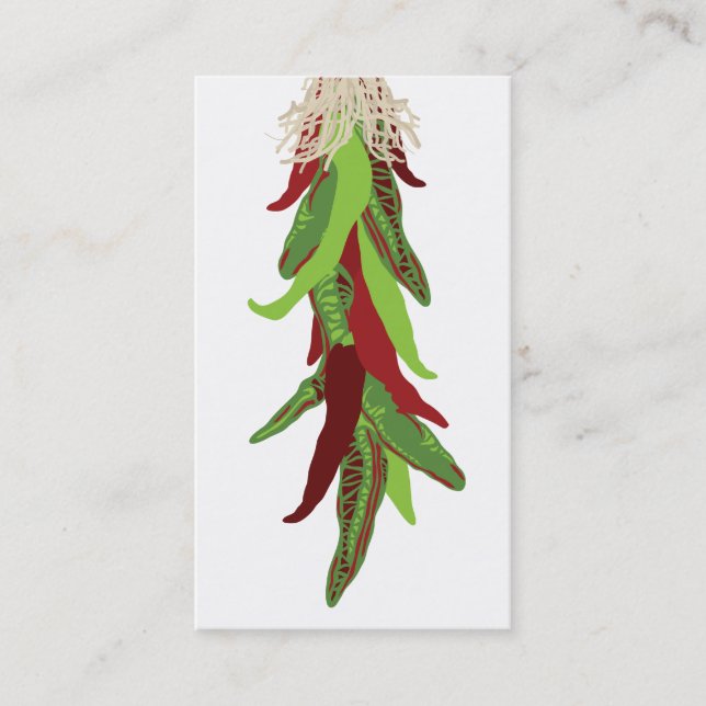 Carte De Visite poivrons de piment verts (Devant)