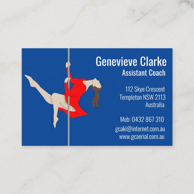 Carte De Visite Pole Fitness (Devant)