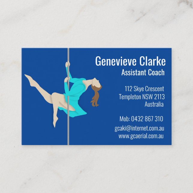 Carte De Visite Pole Fitness (Devant)