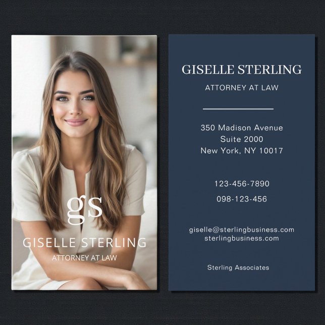 Carte De Visite Police de la Marine Avocat en droit professionnel  (Créateur téléchargé)