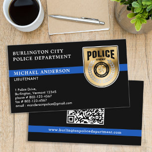 Carte De Visite Police du département de police