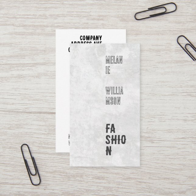 Carte De Visite Police mixte | Mise en page créative (Devant/Arrière en situation)
