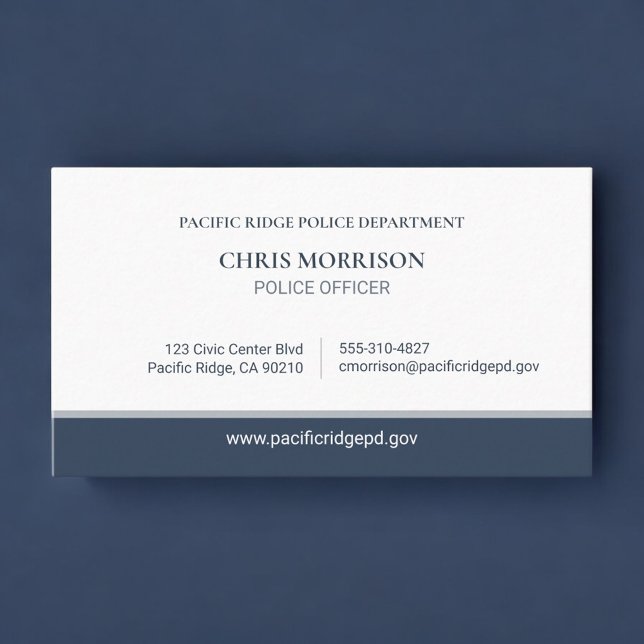 Carte De Visite Police Officer Law Enforcement Professional (Créateur téléchargé)