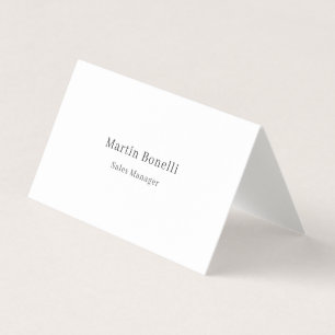 Carte De Visite Police Serif Classique Simple Professionnel Ligne