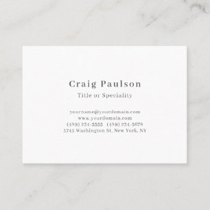 Carte De Visite Police Serif Simple Professionnel Papier Mat simpl