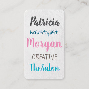 Carte De Visite Polices mixtes colorées   Arrière - plan texture