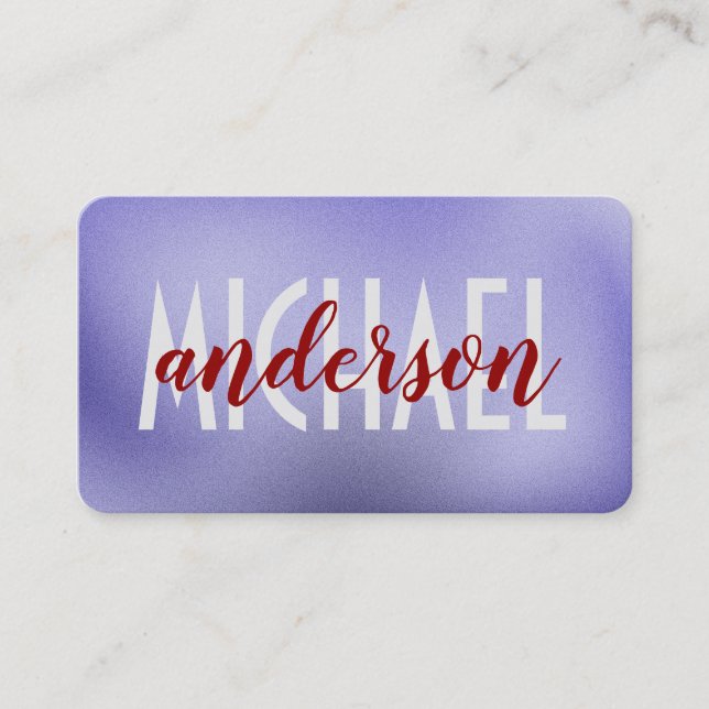 Carte De Visite Polices superposées | Simple | Luxe élégant (Devant)
