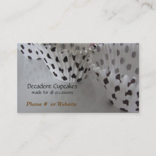 Carte De Visite Polka Dot Cupcake