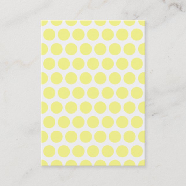 Carte De Visite Polka Dots Citron Sorbet (Devant)