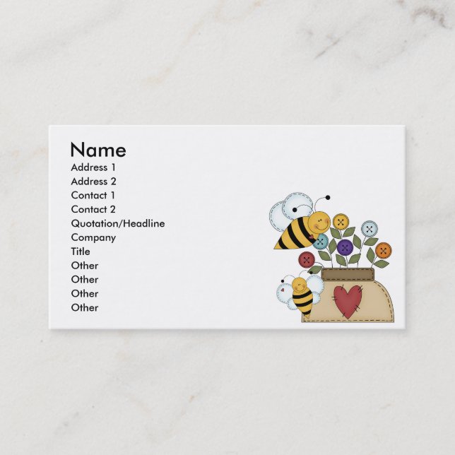 Carte De Visite pollinisation heureuse (Devant)