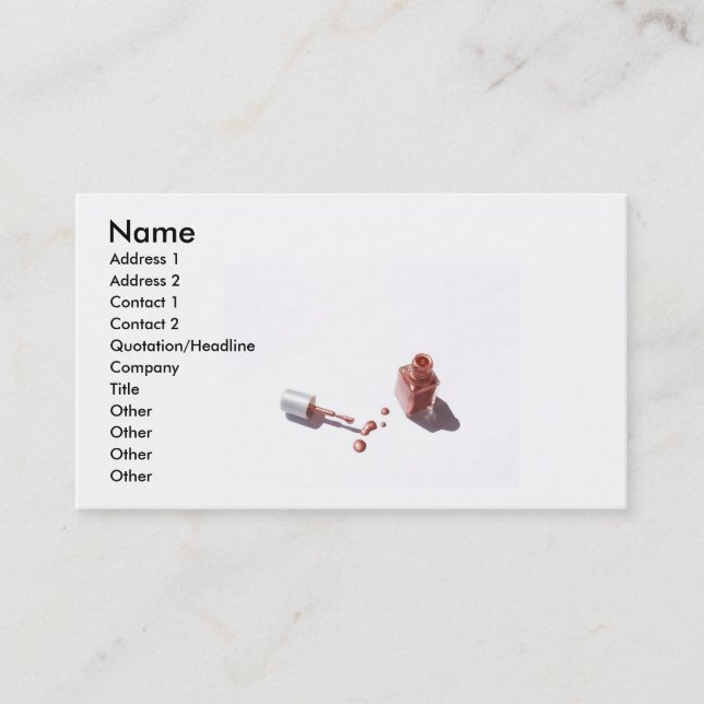 Carte de visite polonais à ongle (Devant)