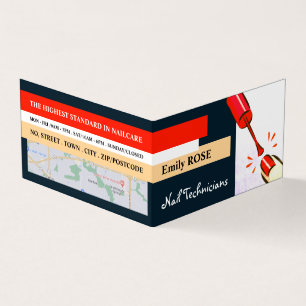 Carte De Visite Polonais, Technicien Nail, Loyauté Salon Nail