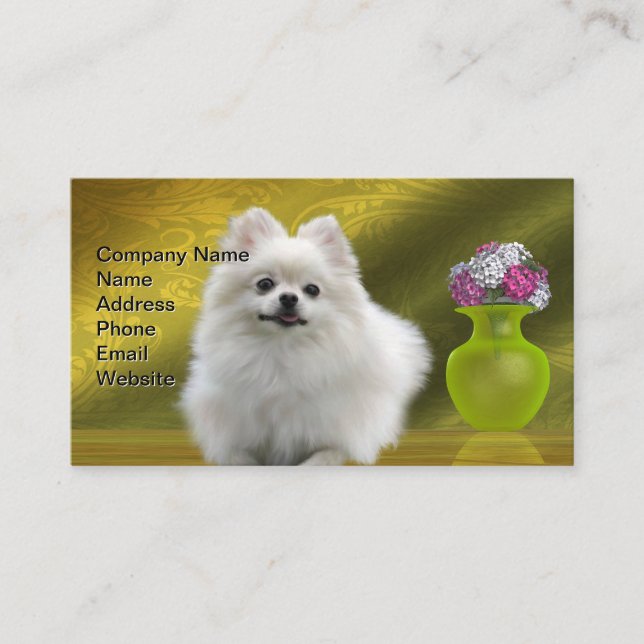 Carte De Visite Pomeranian Dog (Devant)