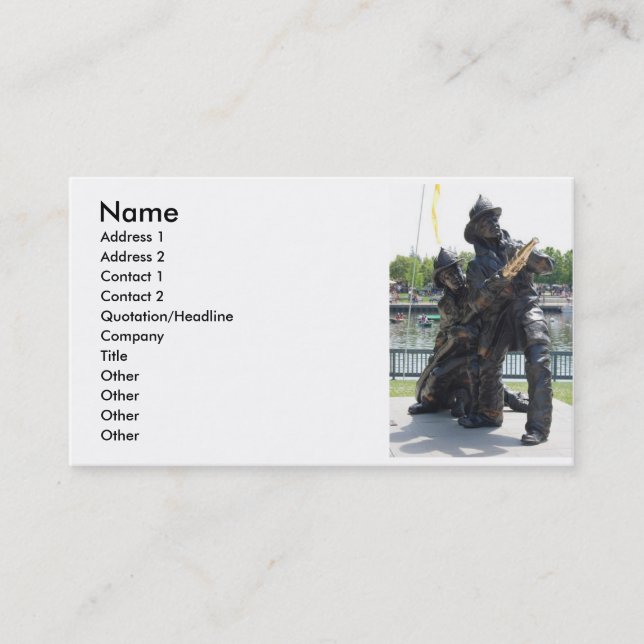 Carte De Visite pompier (Devant)