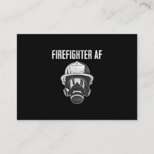 Carte De Visite Pompier AF   Masque gaz   Funny Firefighter
