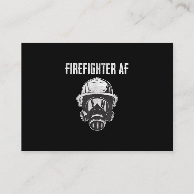 Carte De Visite Pompier AF | Masque gaz | Funny Firefighter (Devant)