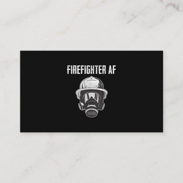 Carte De Visite Pompier AF | Masque gaz | Funny Firefighter (Devant)