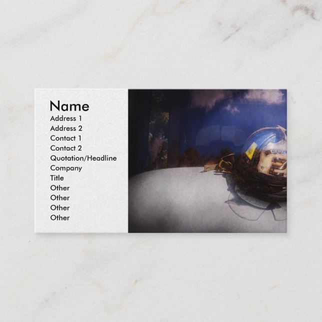 Carte De Visite Pompier - Capitaine le casquette (Devant)