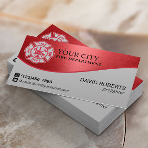 Carte De Visite Pompier Pompier Service Pompier Professionnel