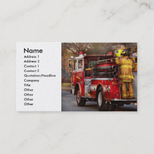 Carte De Visite Pompier - Service des incendies de Metuchen