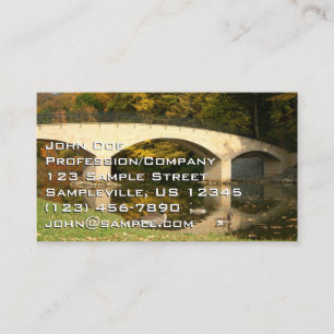 Carte De Visite Pont arc-en-ciel en automne au Grove City College
