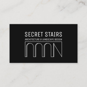 Carte De Visite Pont d'architecture minimale noire