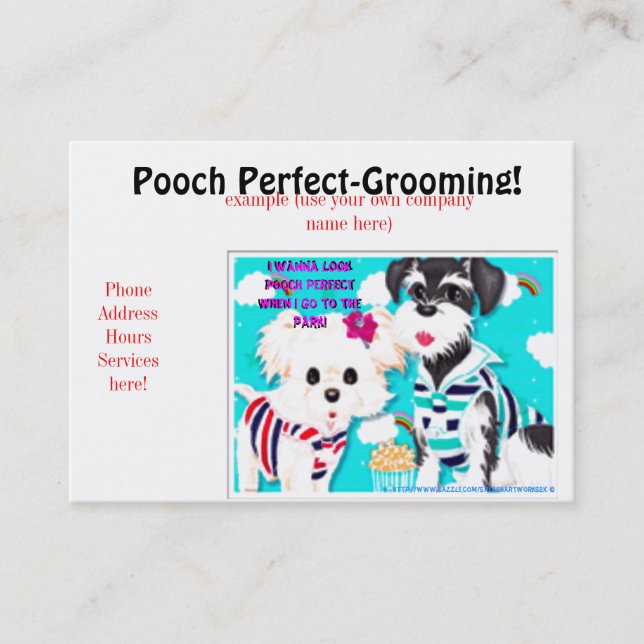 Carte De Visite "Pooch Perfect Grooming BC" (Devant)
