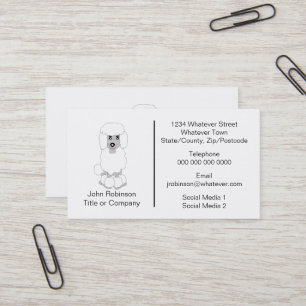 Carte De Visite Poodé Chien Design Chien Grooming Parlour