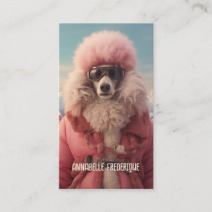 Carte De Visite Poodle arctique