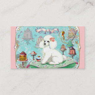 Carte De Visite Poodle Tea Party