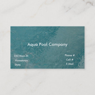 Carte De Visite Pool Company